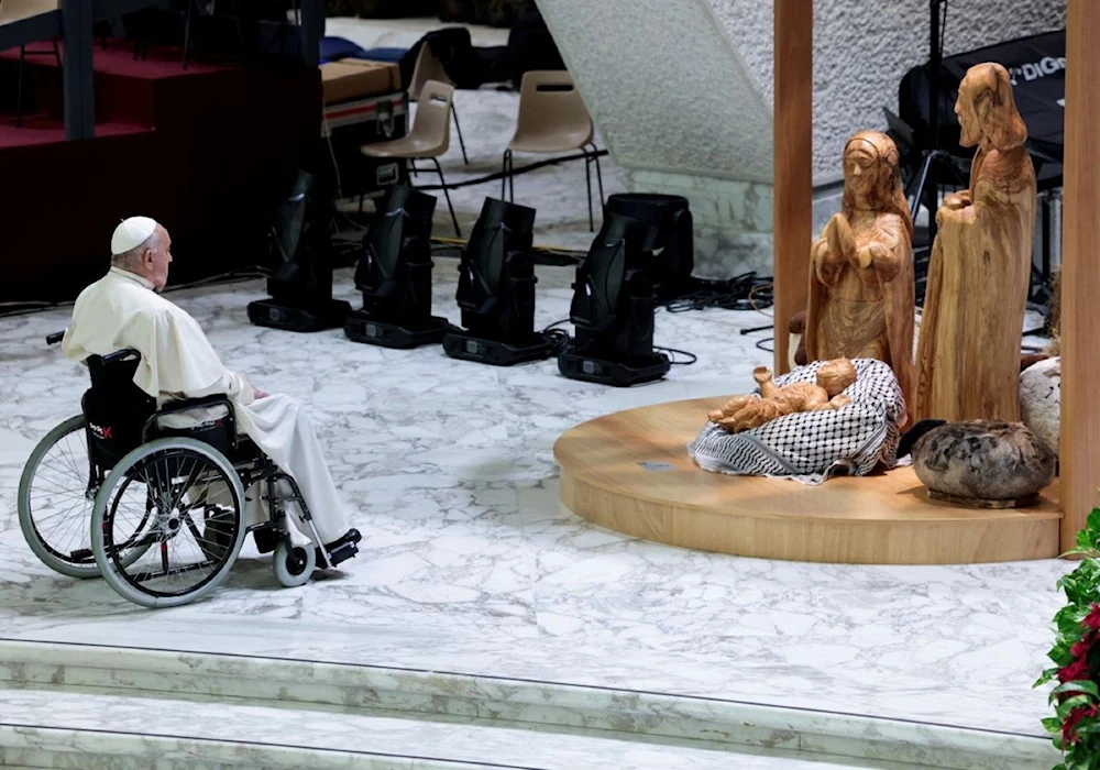 Un nacimiento en kufiya: "es lo más lindo que hizo el Papa este año"