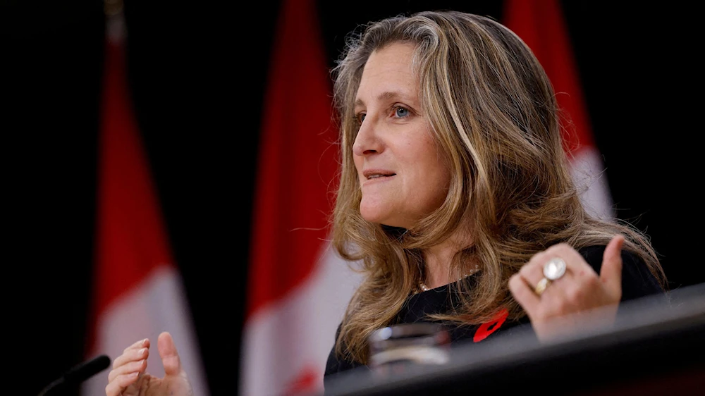 Exviceprimera ministra Freeland en la lid por liderazgo de Canadá