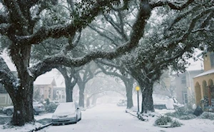 La ciudad estadounidense de Nueva Orleans despierta cubierta de nieve: el fenómeno más sorprendente desde 2009