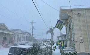 La ciudad estadounidense de Nueva Orleans despierta cubierta de nieve: el fenómeno más sorprendente desde 2009