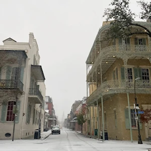 La ciudad estadounidense de Nueva Orleans despierta cubierta de nieve: el fenómeno más sorprendente desde 2009