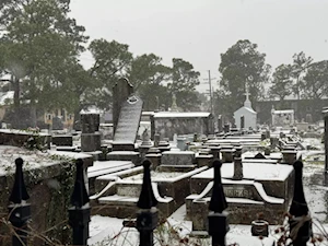 La ciudad estadounidense de Nueva Orleans despierta cubierta de nieve: el fenómeno más sorprendente desde 2009