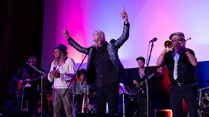 El gran maestro y showman de Cuba Bobby Carcassés en el escenario del Jazz Plaza