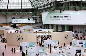 Instalación de la Cumbre de Inteligencia Artificial en París, Francia