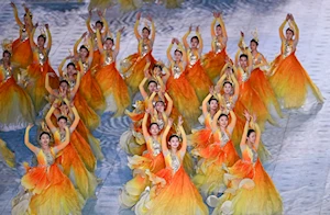 Sorprendentes coreografías brillaron en la clausura de los IX Juegos Asiáticos de Invierno