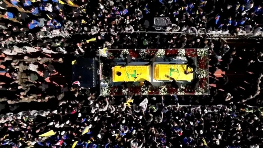Medios destacan masiva participación en funeral de líderes de Hezbolá