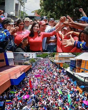 Masivas marchas populares en Venezuela respaldan inscripciones del GPP Simón Bolívar de cara a las elecciones de 2025