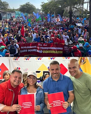Masivas marchas populares en Venezuela respaldan inscripciones del GPP Simón Bolívar de cara a las elecciones de 2025