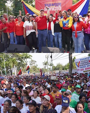 Masivas marchas populares en Venezuela respaldan inscripciones del GPP Simón Bolívar de cara a las elecciones de 2025