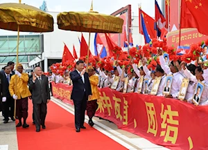 Fotos del presidente de China, Xi Jinping en Camboya, como parte de su gira de trabajo por el sur de Asia. El mandatario del gigante asiático fue recibido por el rey de Camboya, Norodom Sihamon/ Cortesía: Xinhua