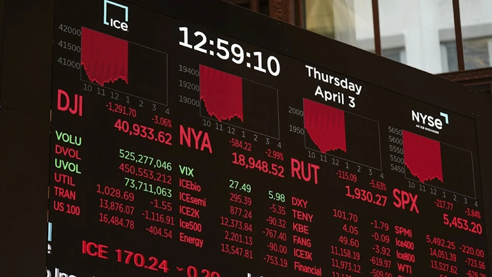 Dow Jones se hunde tras aranceles de Trump y respuesta de China