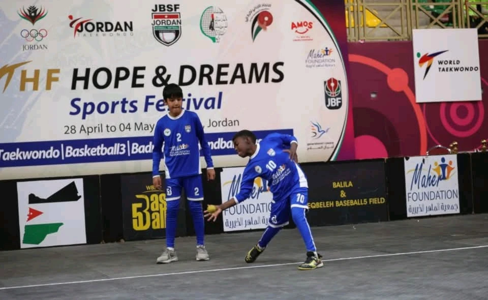 Baseball5 impacta en campo de refugiados de Azraq en Jordania