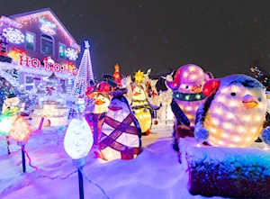 Deslumbrantes decoraciones navideñas iluminan las casas y calles de Canadá: un recorrido visual por la magia de la temporada