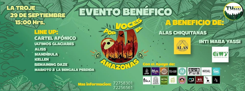 Concierto benéfico recauda fondos para la fauna en Bolivia